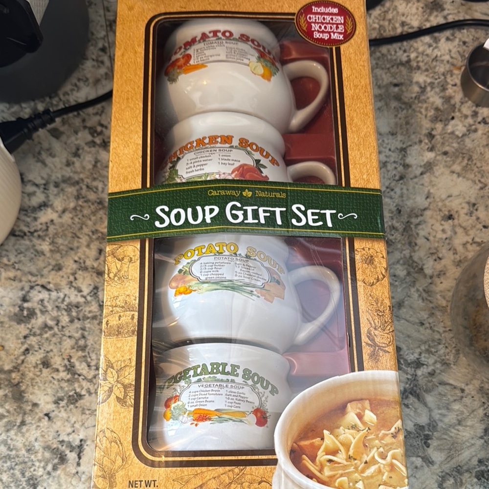 White Ceramic Kitchen Soup Bowls Set